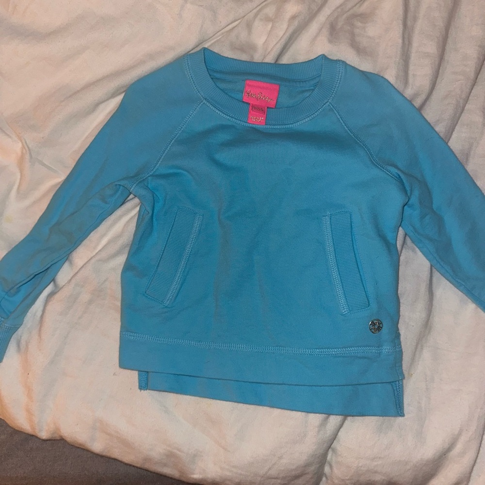 LILLY PULITZER GIRLS LUXLETIC MINI BEACH COMBER SWEATSHIRT SZ XS (2-3)
